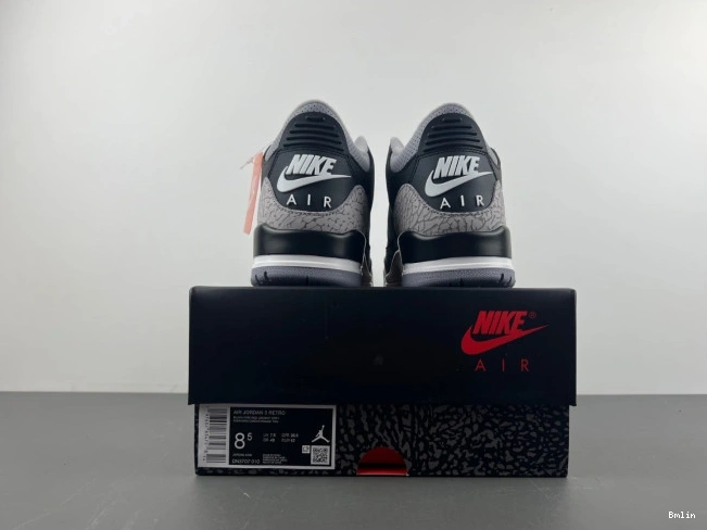 Bmlin Cement DN3707-010 Air 3 Black Jordan 0630